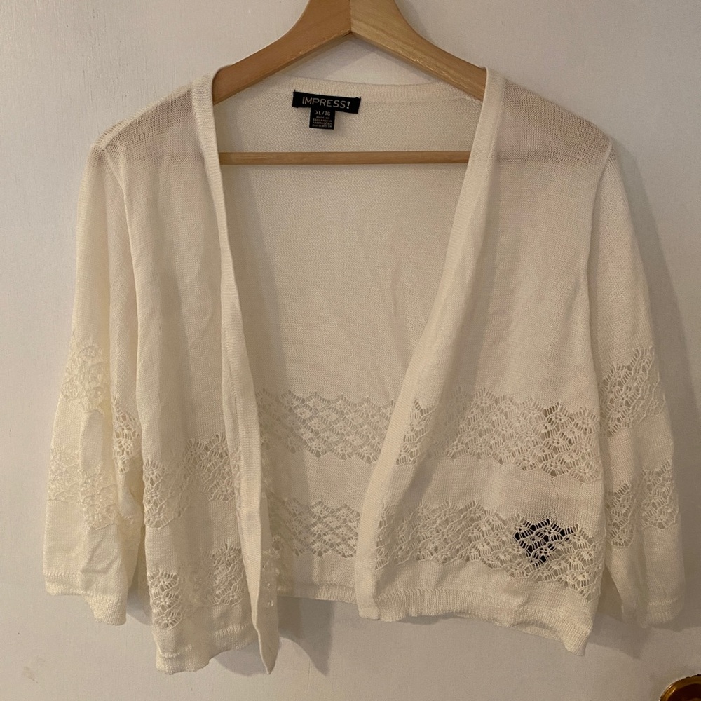 XL cropped cardigan